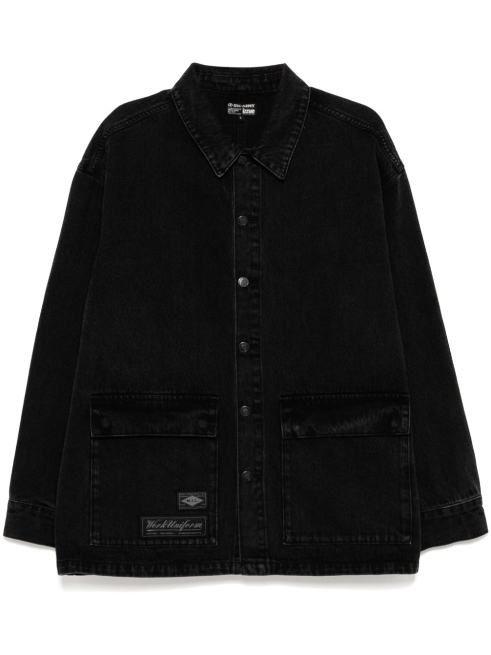 Izzue Denim shirtjack Zwart