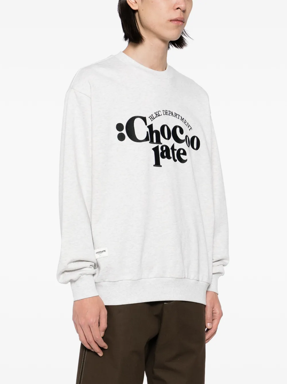 CHOCOOLATE logo-embroidered sweatshirt Grijs