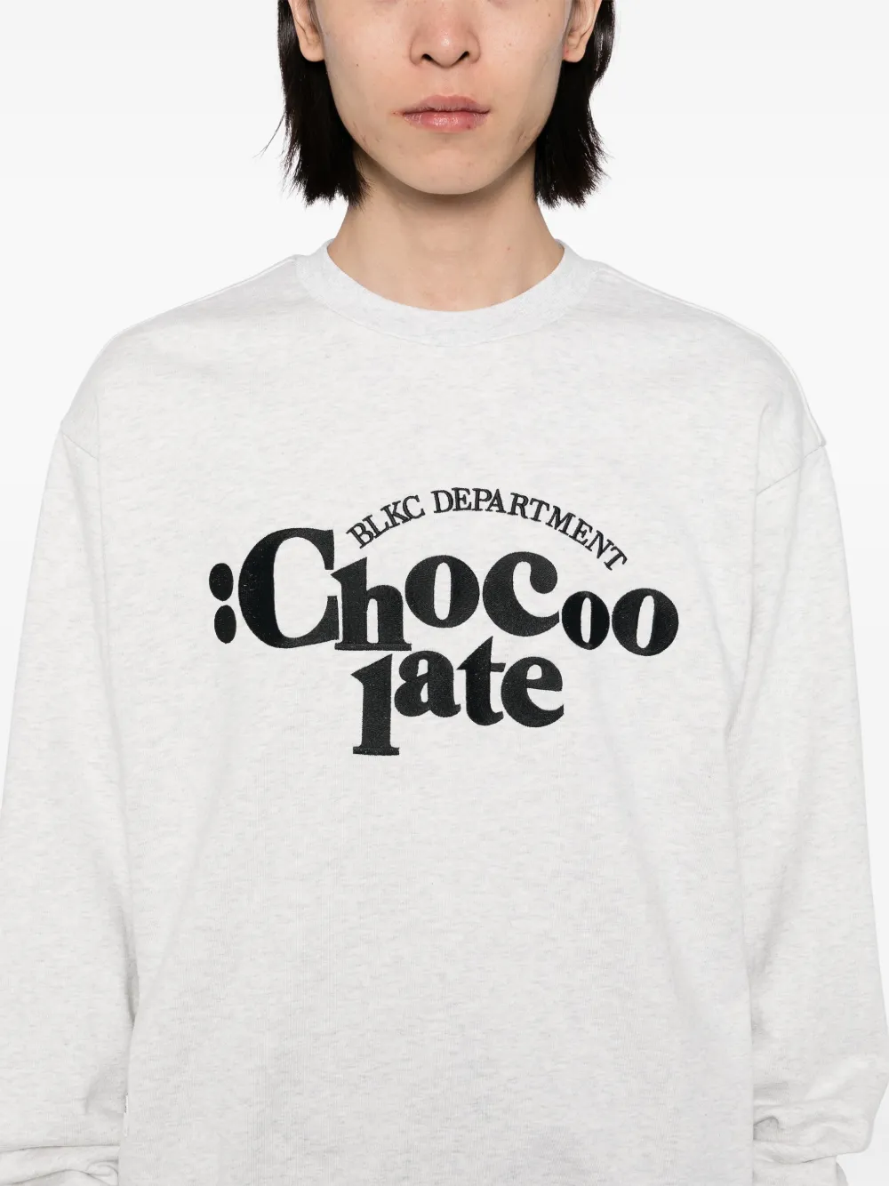 CHOCOOLATE logo-embroidered sweatshirt Grijs