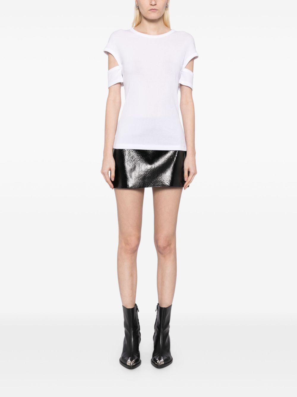 Helmut Lang T-shirt met uitgesneden details - Wit