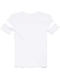 Helmut Lang slashed shrunken T-Shirt - White