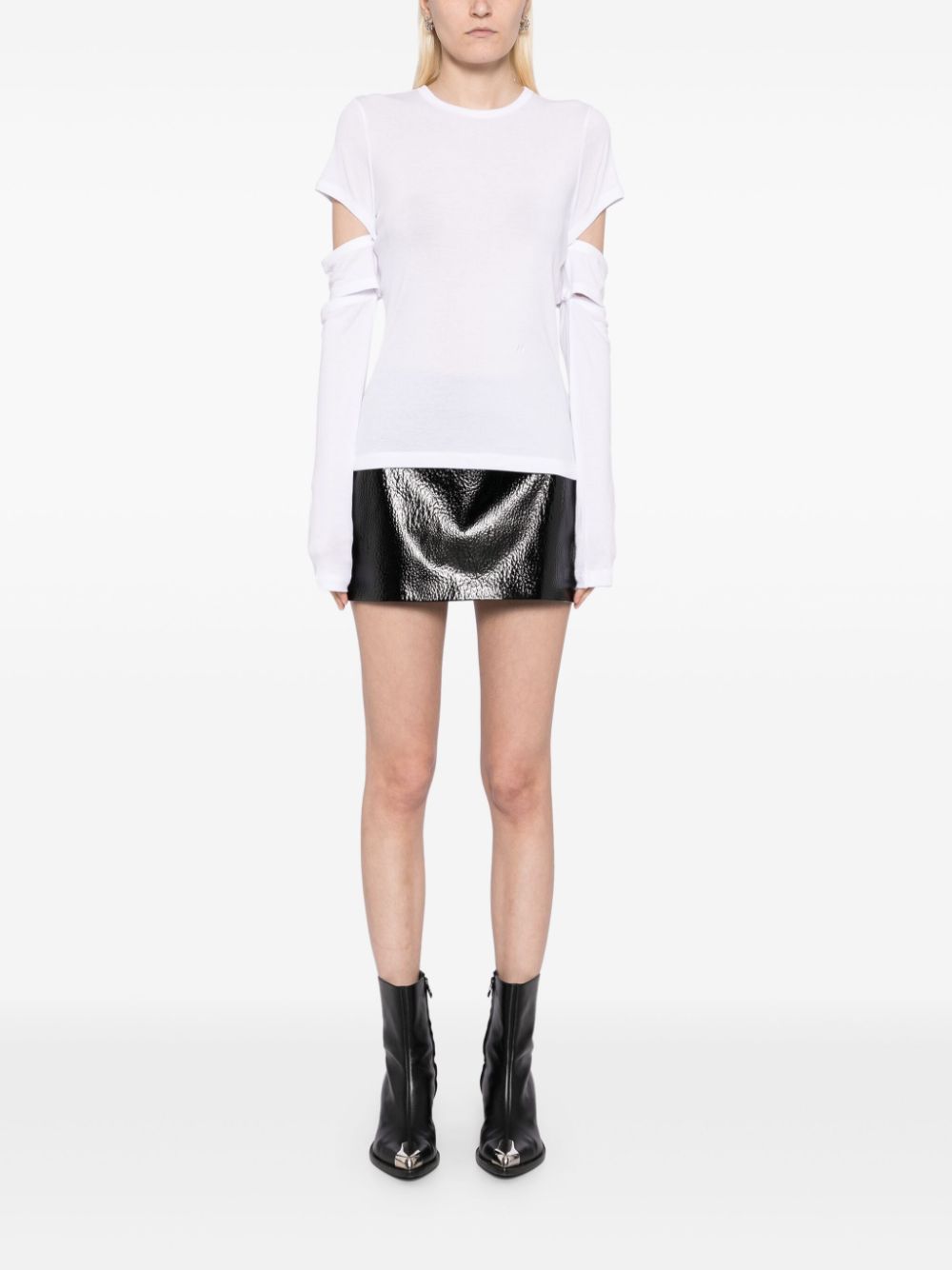 Helmut Lang Uitgesneden T-shirt - Wit