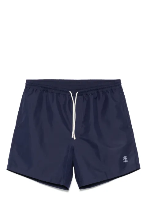 Brunello Cucinelli logo-embroidered swim shorts