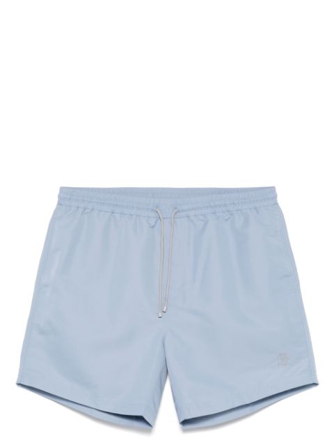 Brunello Cucinelli logo-embroidered swim shorts Men