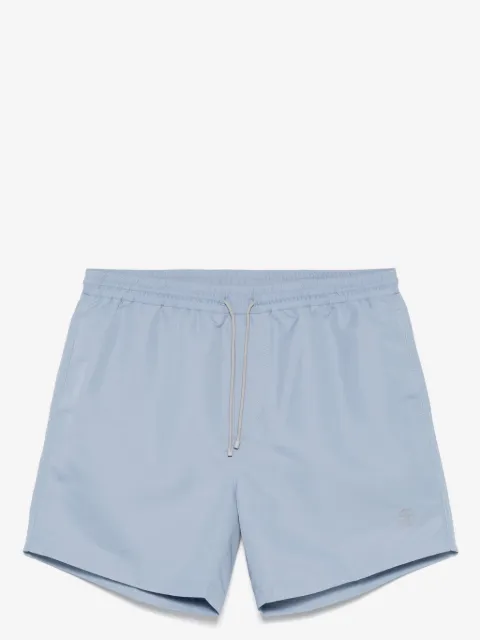Brunello Cucinelli short de bain à logo brodé
