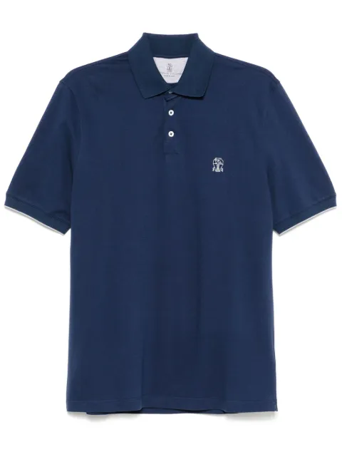 Brunello Cucinelli logo-print polo shirt