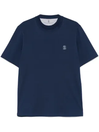 Brunello Cucinelli ロゴ Tシャツ | ブルー | FARFETCH JP