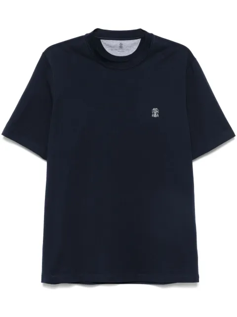Brunello Cucinelli logo-embroidered T-shirt