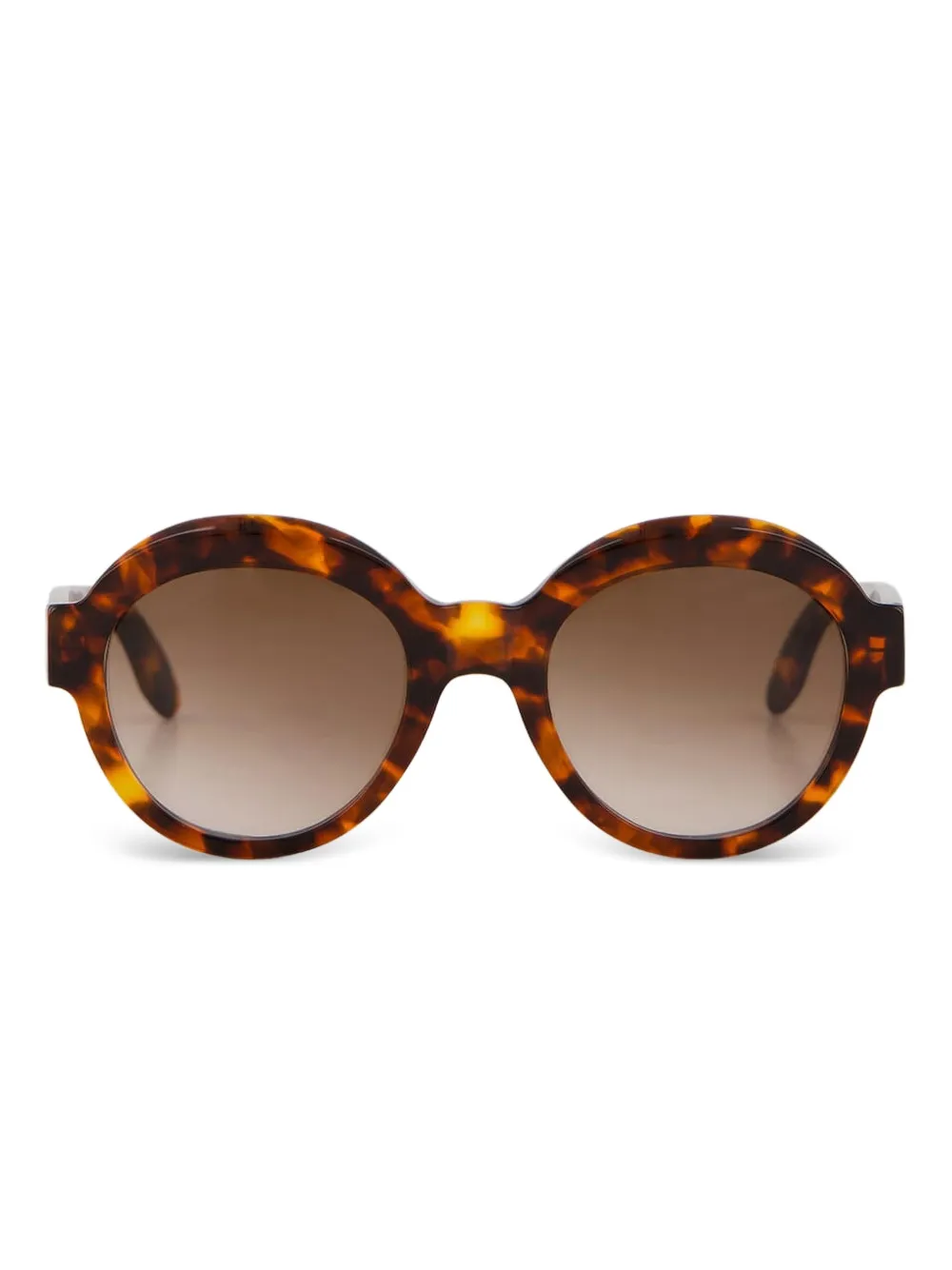 Emmanuelle Khanh Tortoiseshell Round Sunglasses In Brown