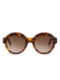 Emmanuelle Khanh tortoiseshell round sunglasses - Brown