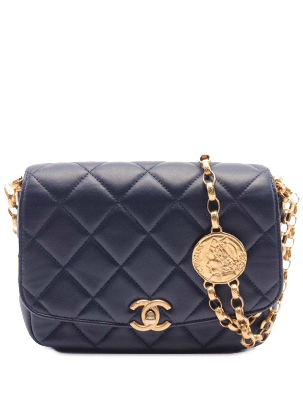 Cheap HOT SALE CHANEL 2020 Lambskin CC Coin Flap crossbody bag Women