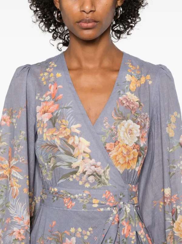ZIMMERMANN Tallow Maxi Dress | Blue | FARFETCH