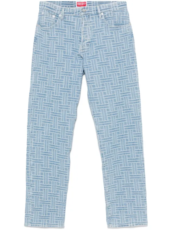 Kenzo Weave Bottan Jeans | Blue | FARFETCH