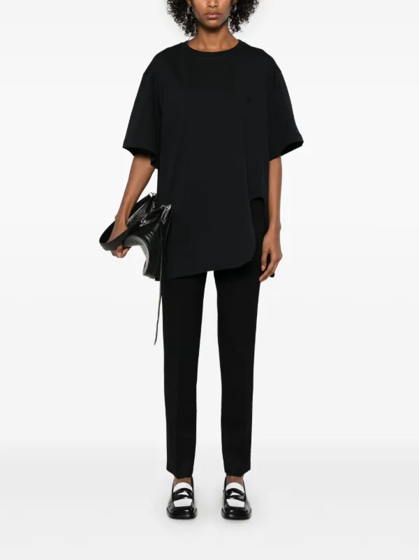The Attico Cotton T-shirt | Black | FARFETCH BE