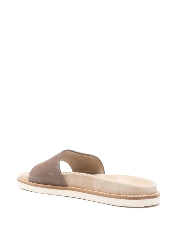 【30％OFF】 Brunello Cucinelli FARFETCH | Brown | Slides Suede 地図・旅行ガイド