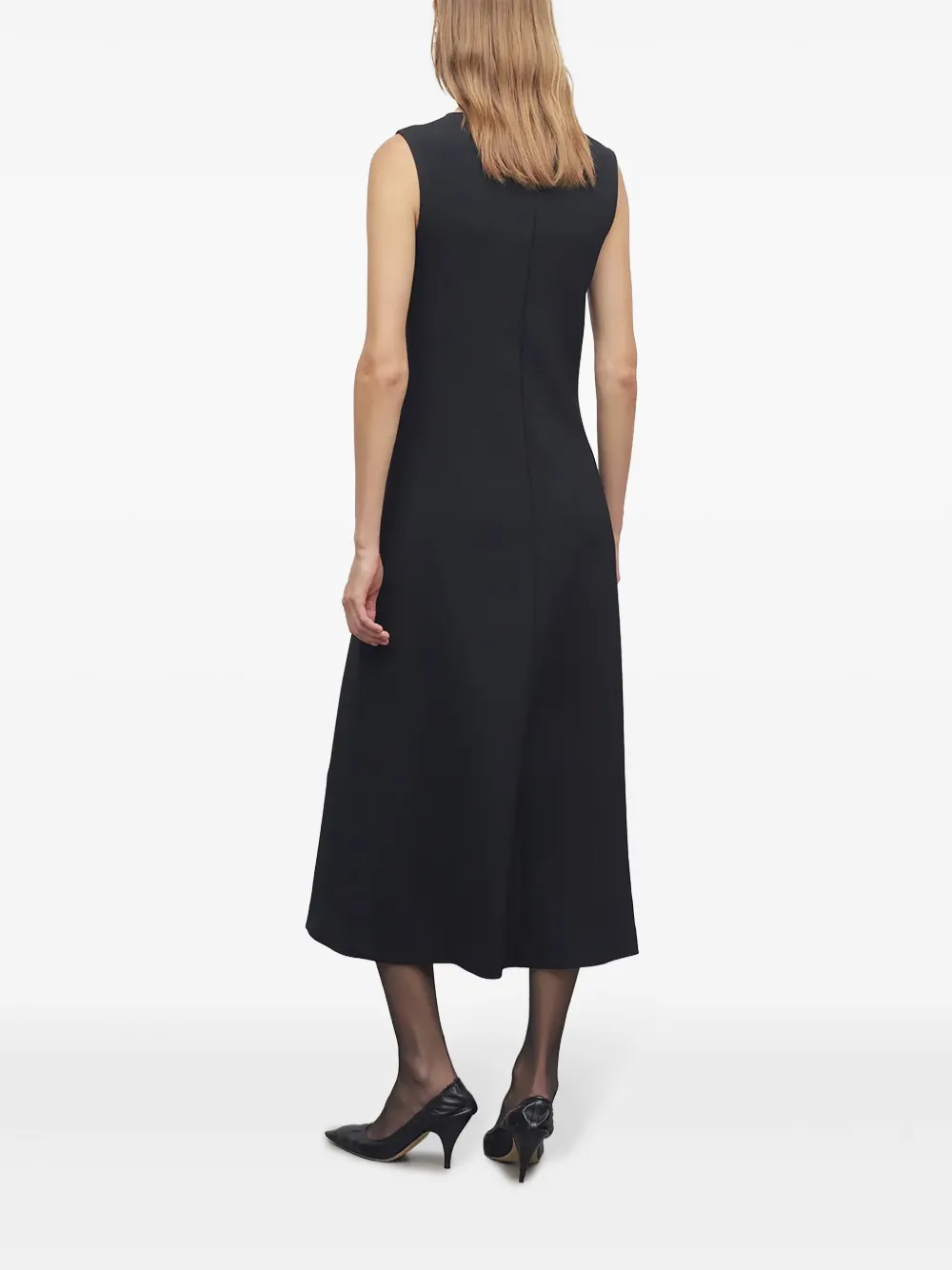 The Row Amor midi-jurk Zwart