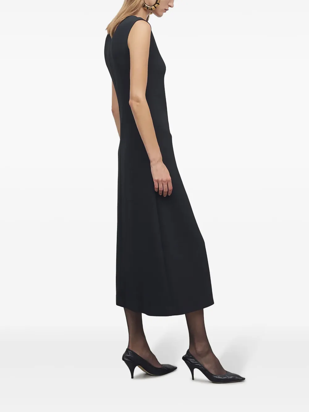 The Row Amor midi-jurk Zwart