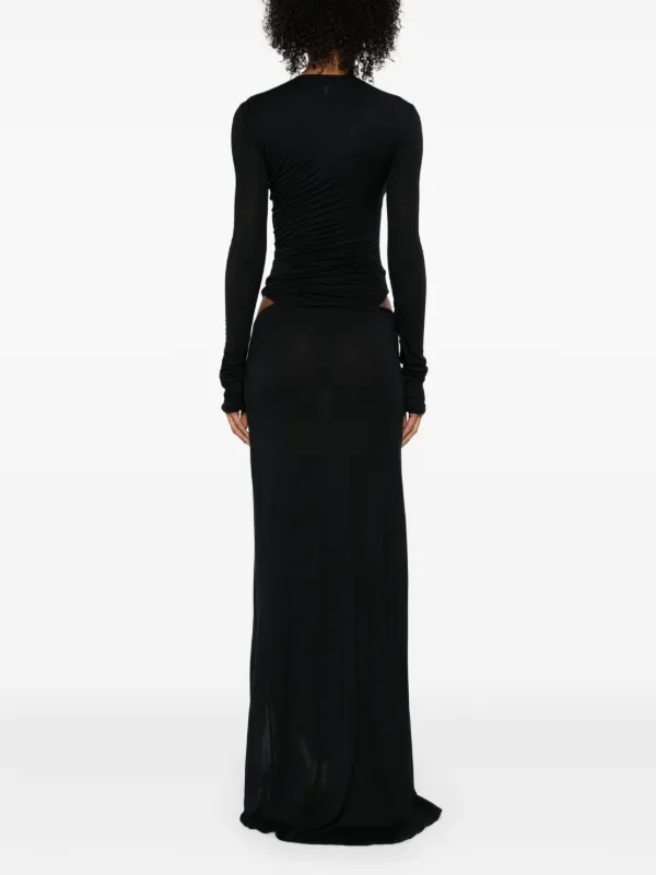 ワンピース THE ATTICO Women Dresses 248WCM158E100 Black The Attico Cut out-detail Maxi Dress | Black | FARFETCH