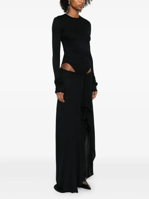The Attico Cut out-detail Maxi Dress | Black | FARFETCH