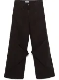 The Attico wide-leg trousers - Brown