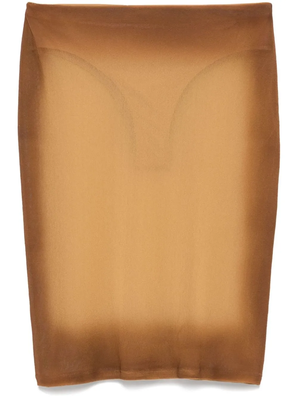 Attico Mesh Mini Skirt In Brown
