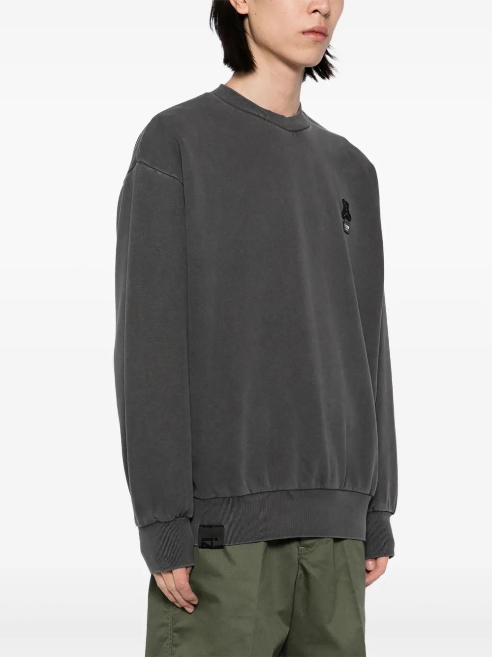 izzue Sweater met logopatch Grijs