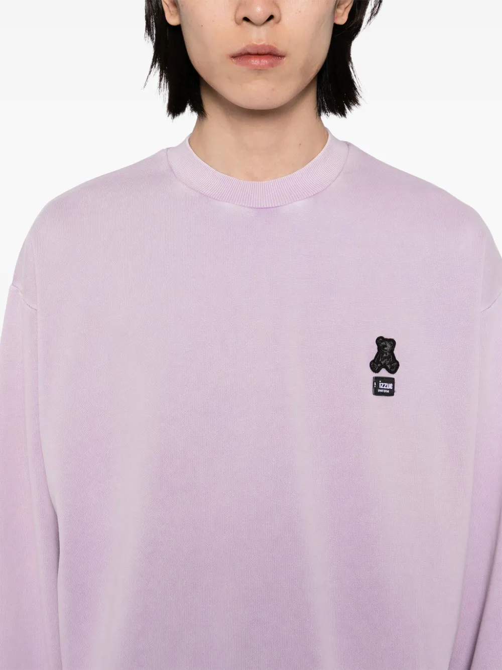 izzue Sweater met logopatch Paars