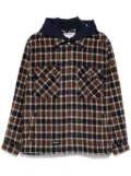 CHOCOOLATE checked hooded jacket - Brown