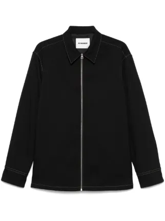 Jil Sander ジップアップ シャツ | ブラック | FARFETCH JP
