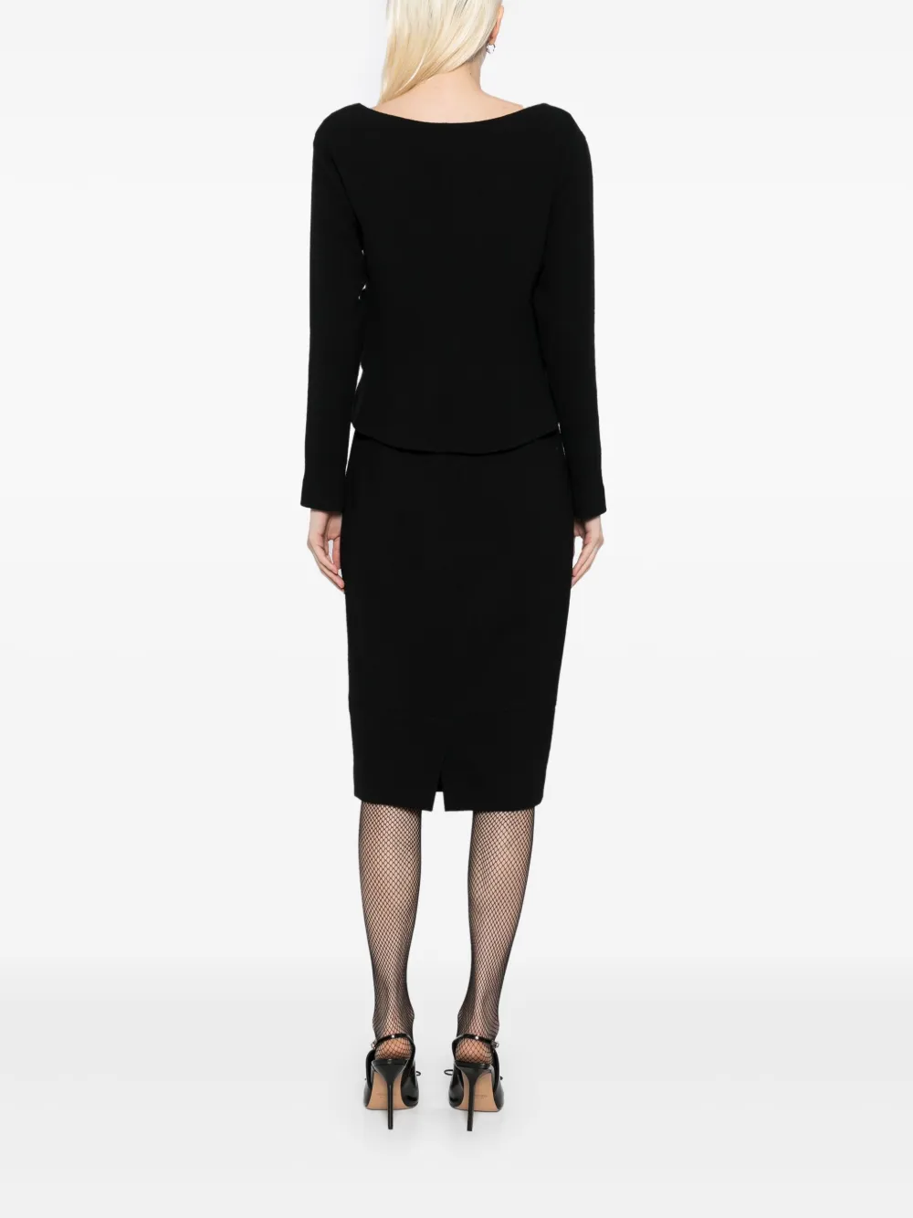 Pre-owned Chanel 2000s Setup Jacket Skirt In Black