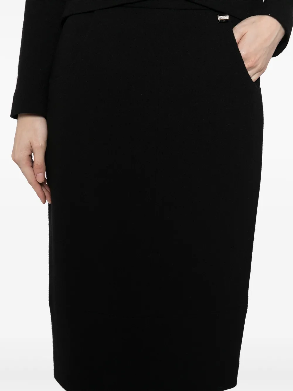 Pre-owned Chanel 2000s Setup Jacket Skirt In Black