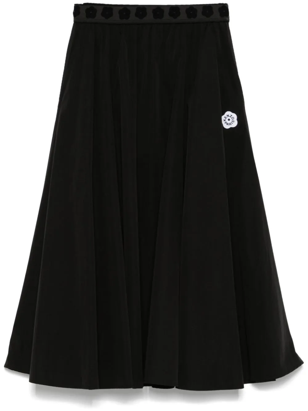 Kenzo Boke Flower 2.0 Midi Skirt In Black