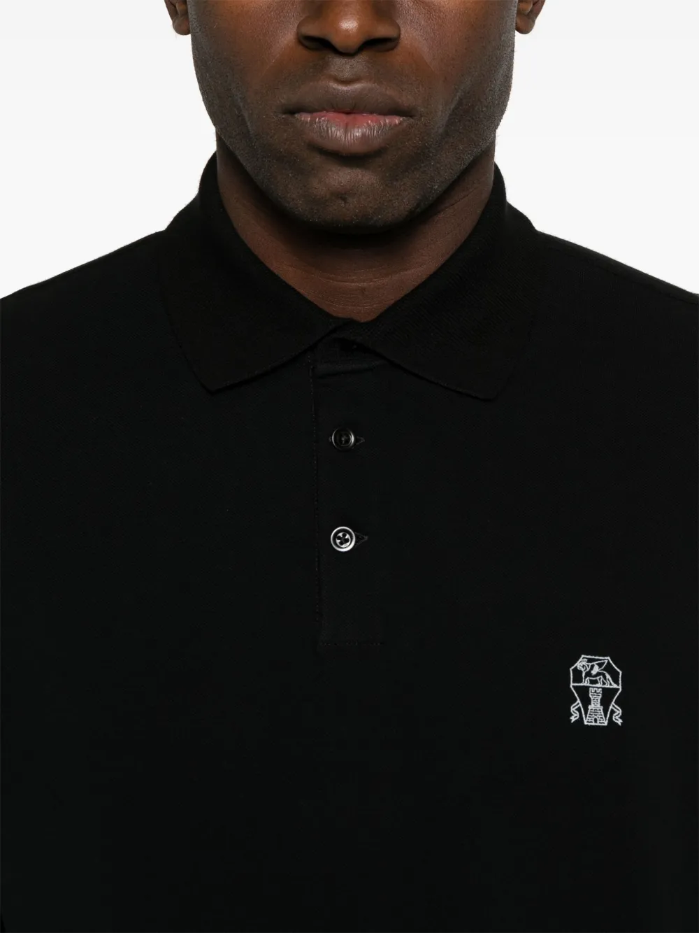 Brunello Cucinelli Katoenen poloshirt Zwart