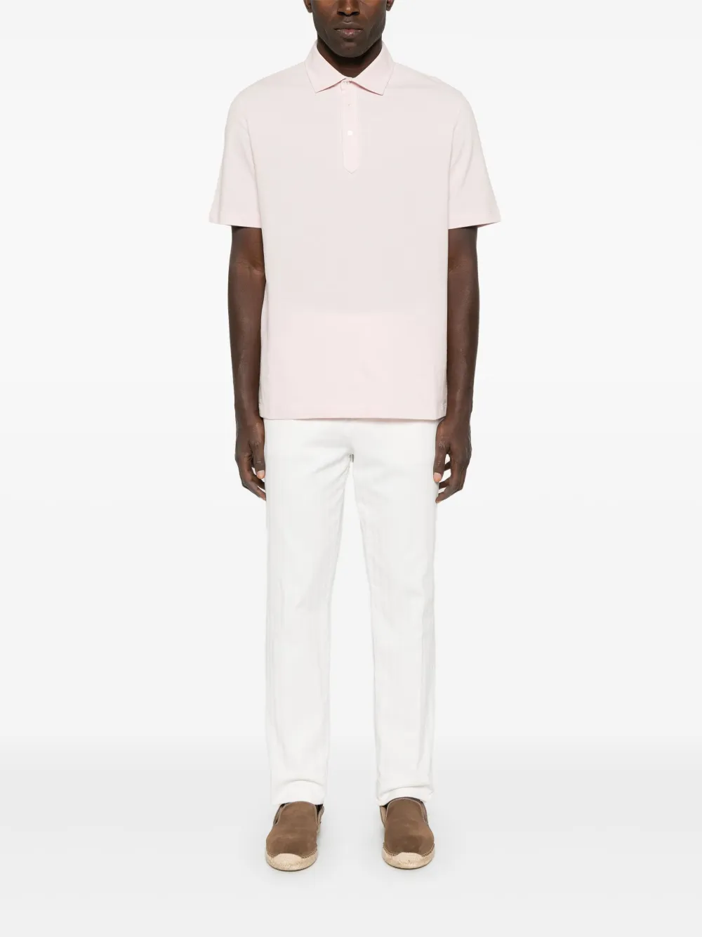 brunellocucinelli Brunello Cucinelli Katoenen poloshirt - Roze