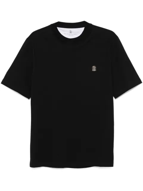 Brunello Cucinelli logo-embroidered T-shirt