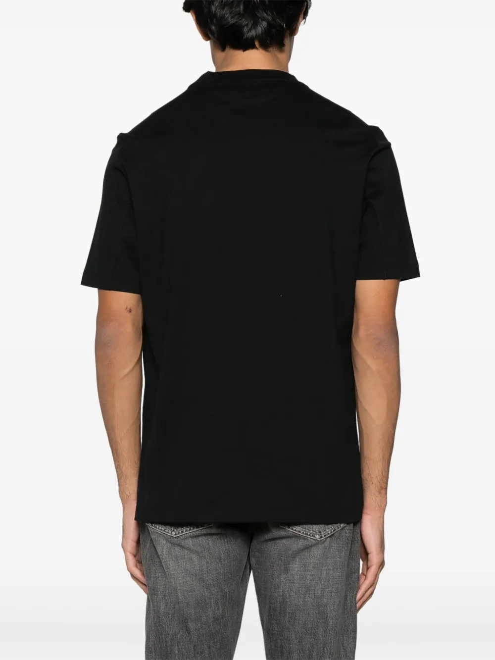 Brunello Cucinelli T-shirt met geborduurd logo Zwart