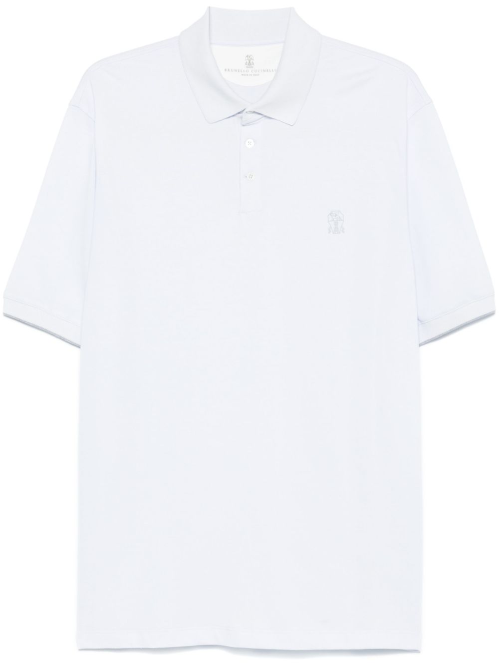 Brunello Cucinelli logo-print polo shirt - Blue