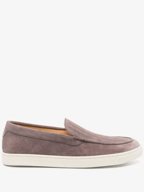 Brunello Cucinelli chevron-effect suede loafers