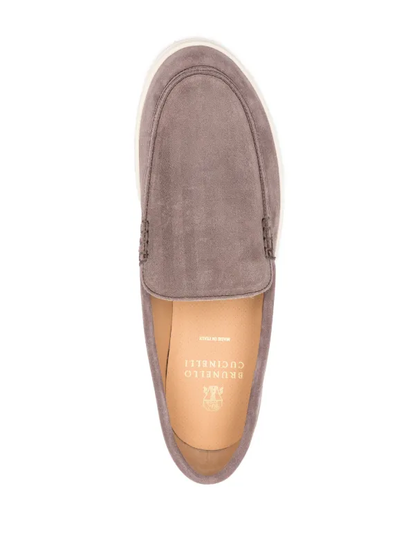 Brunello Cucinelli スエード ローファー | ブラウン | FARFETCH JP