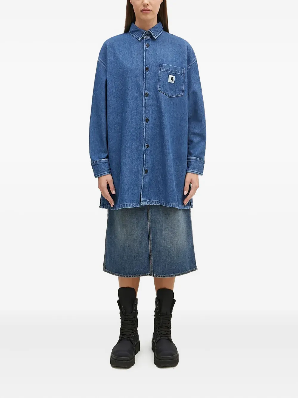 Carhartt WIP pocket buttoned shirt - Blauw