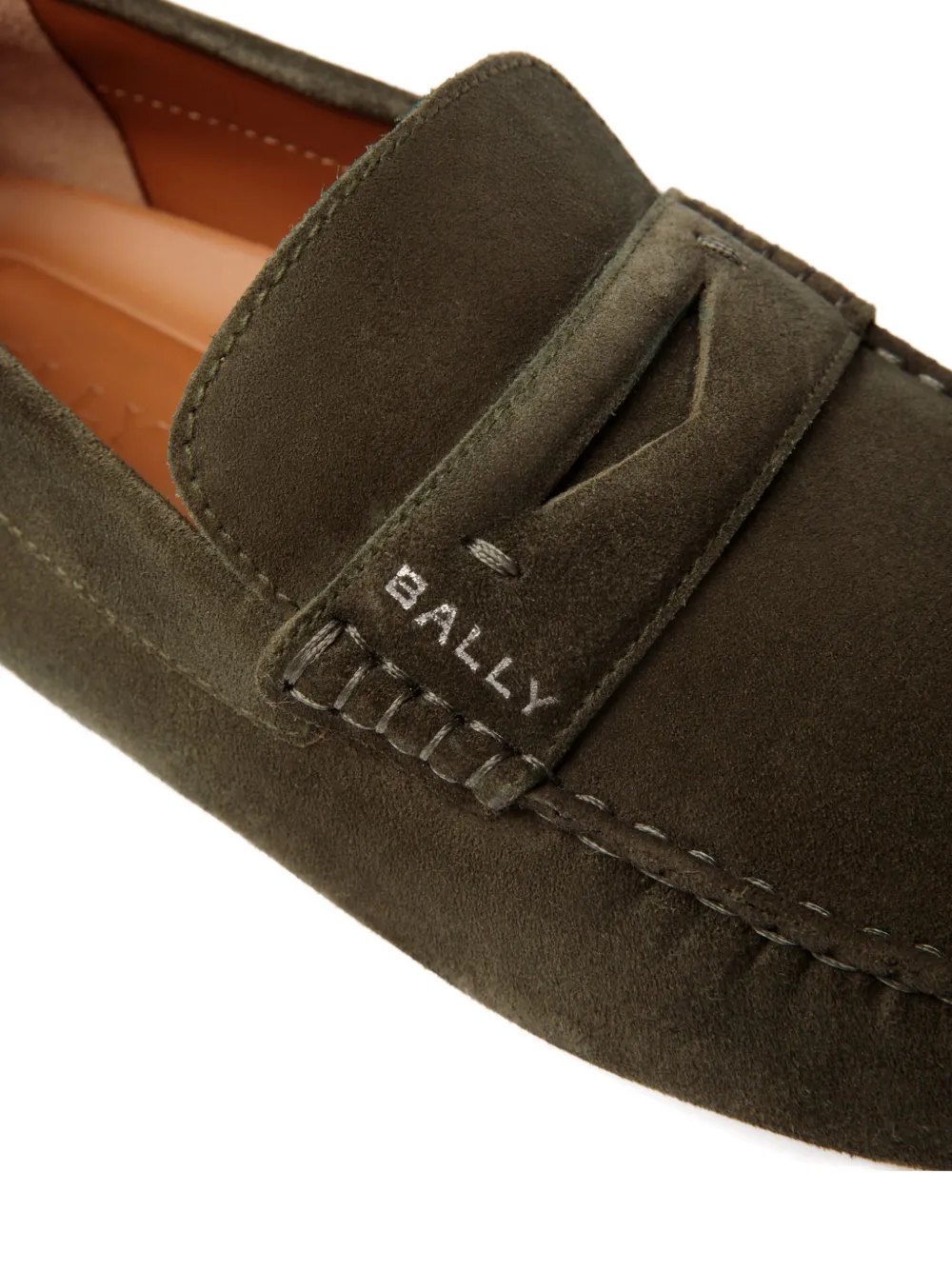 Bally Suède loafers Groen