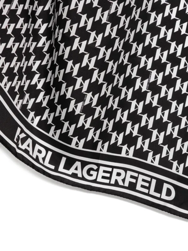 カールラガーフェルド　シルクスカーフ カールラガーフェルド スカーフ シルク100% レディース KARL