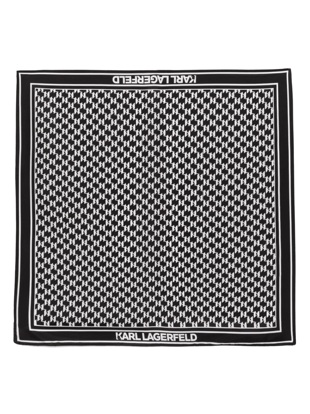 Karl Lagerfeld - monogram silk scarf - women