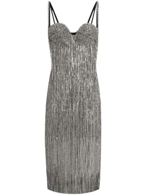 versace silver mini dress Vintage Mini Dress