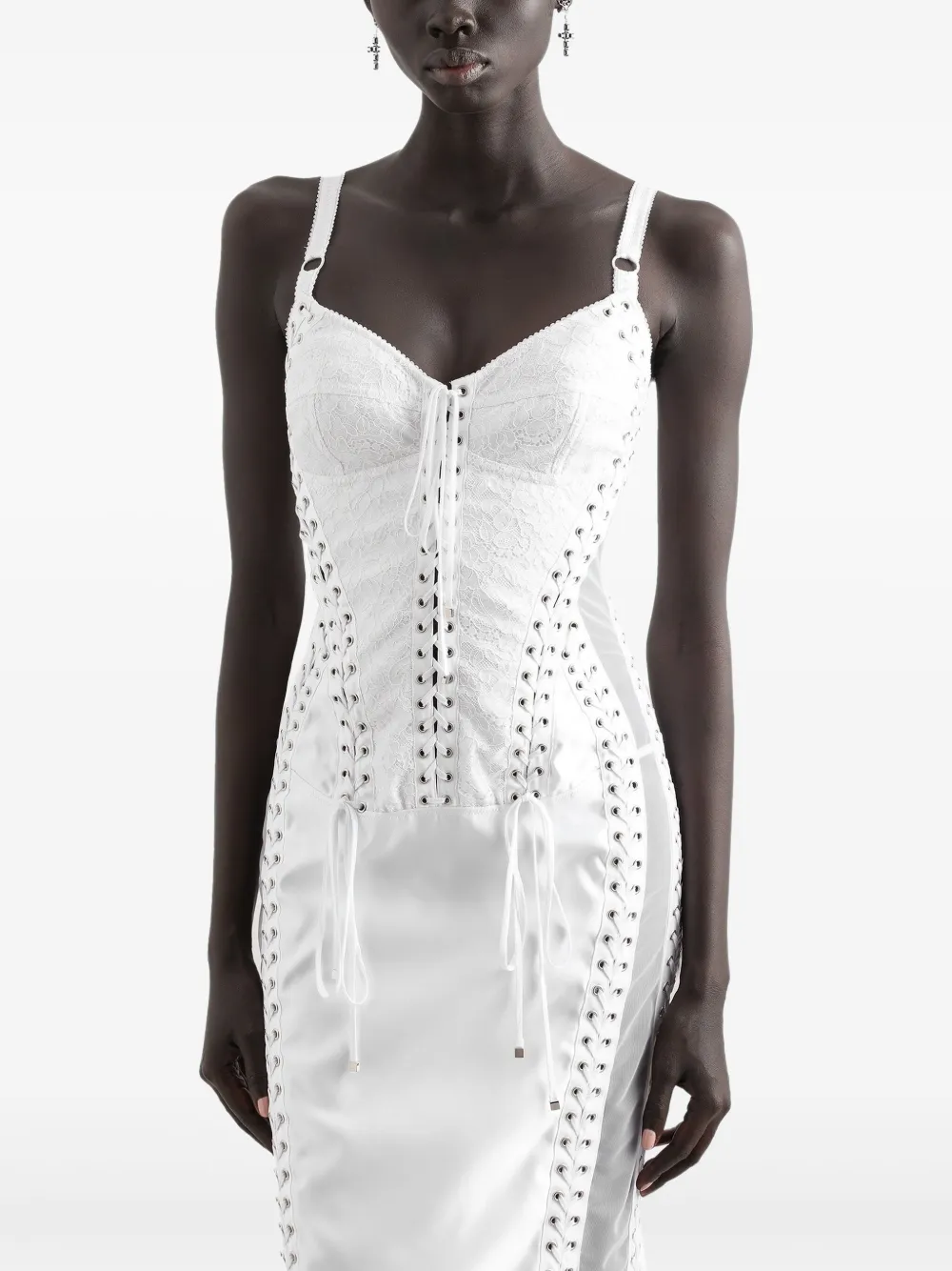 Dolce & Gabbana Semi-doorzichtige mini-jurk Wit
