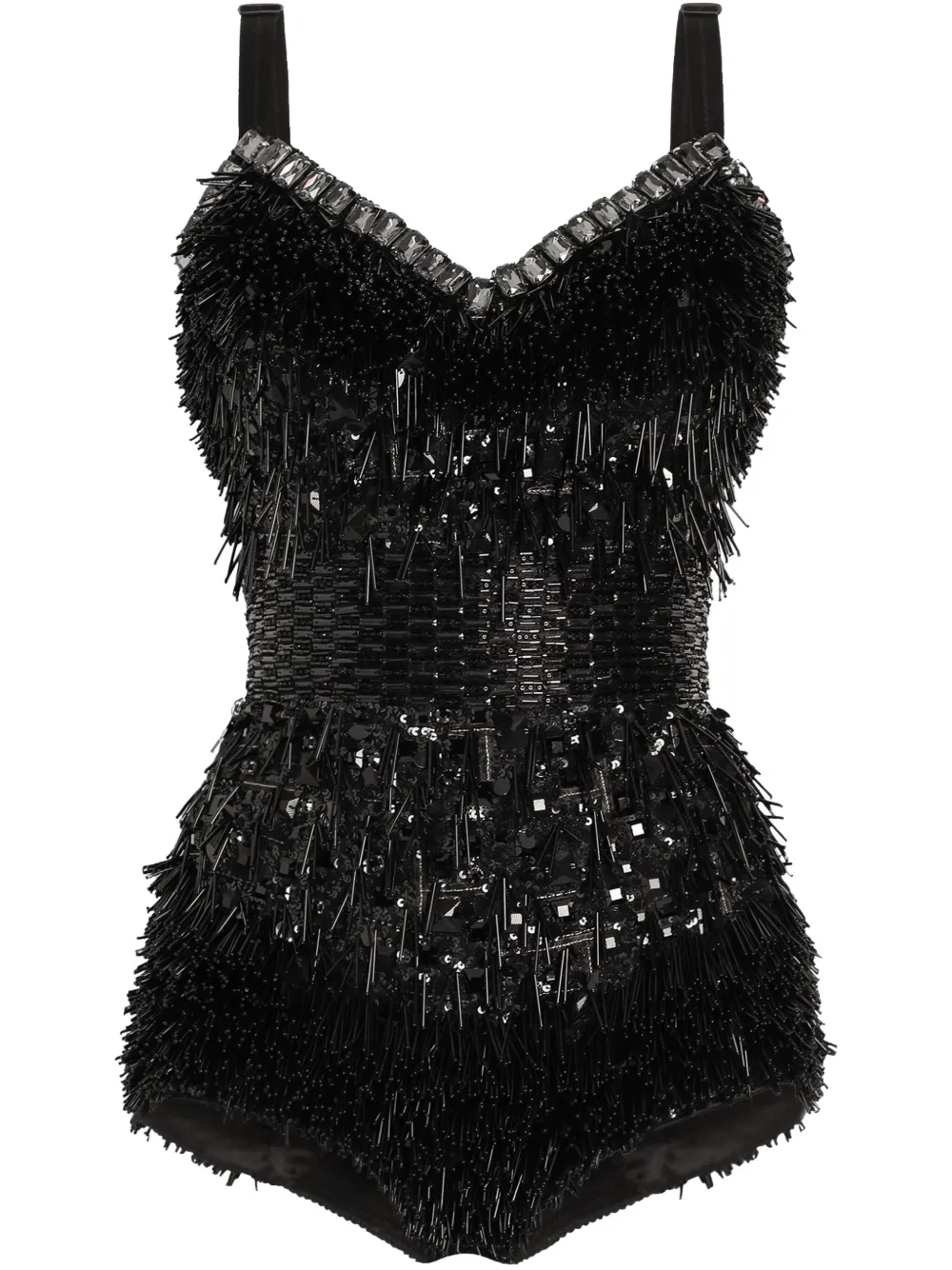 Dolce & Gabbana bead-embellished bodysuit – Black