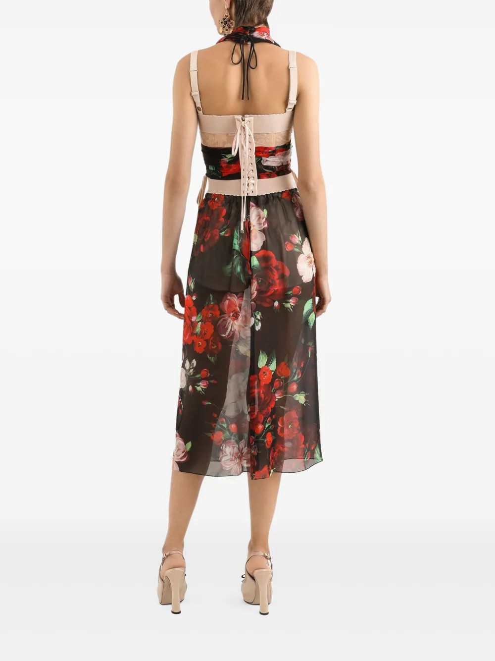 Dolce & Gabbana Top met bloemenprint Zwart