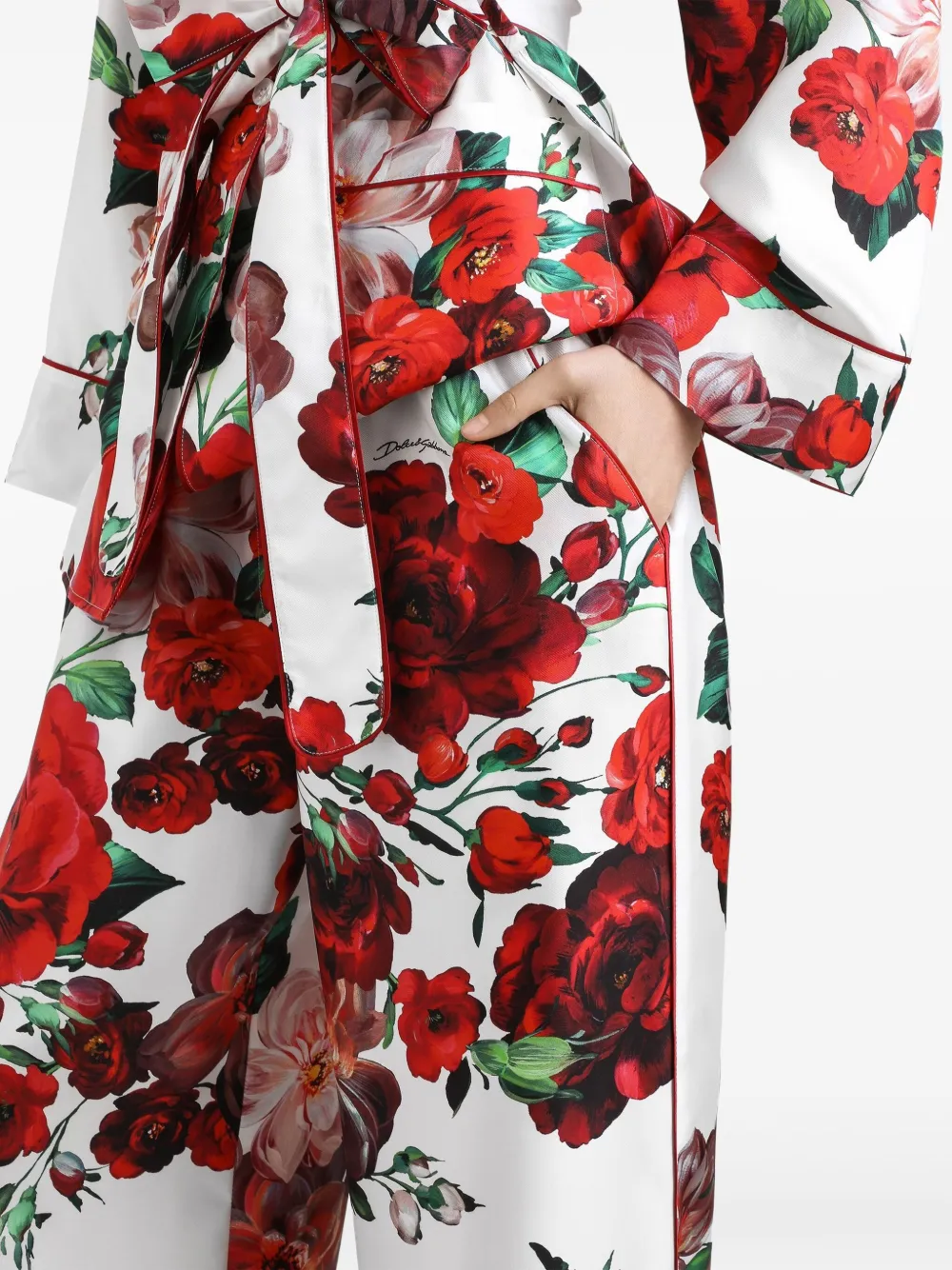 Dolce & Gabbana Zijden broek Wit
