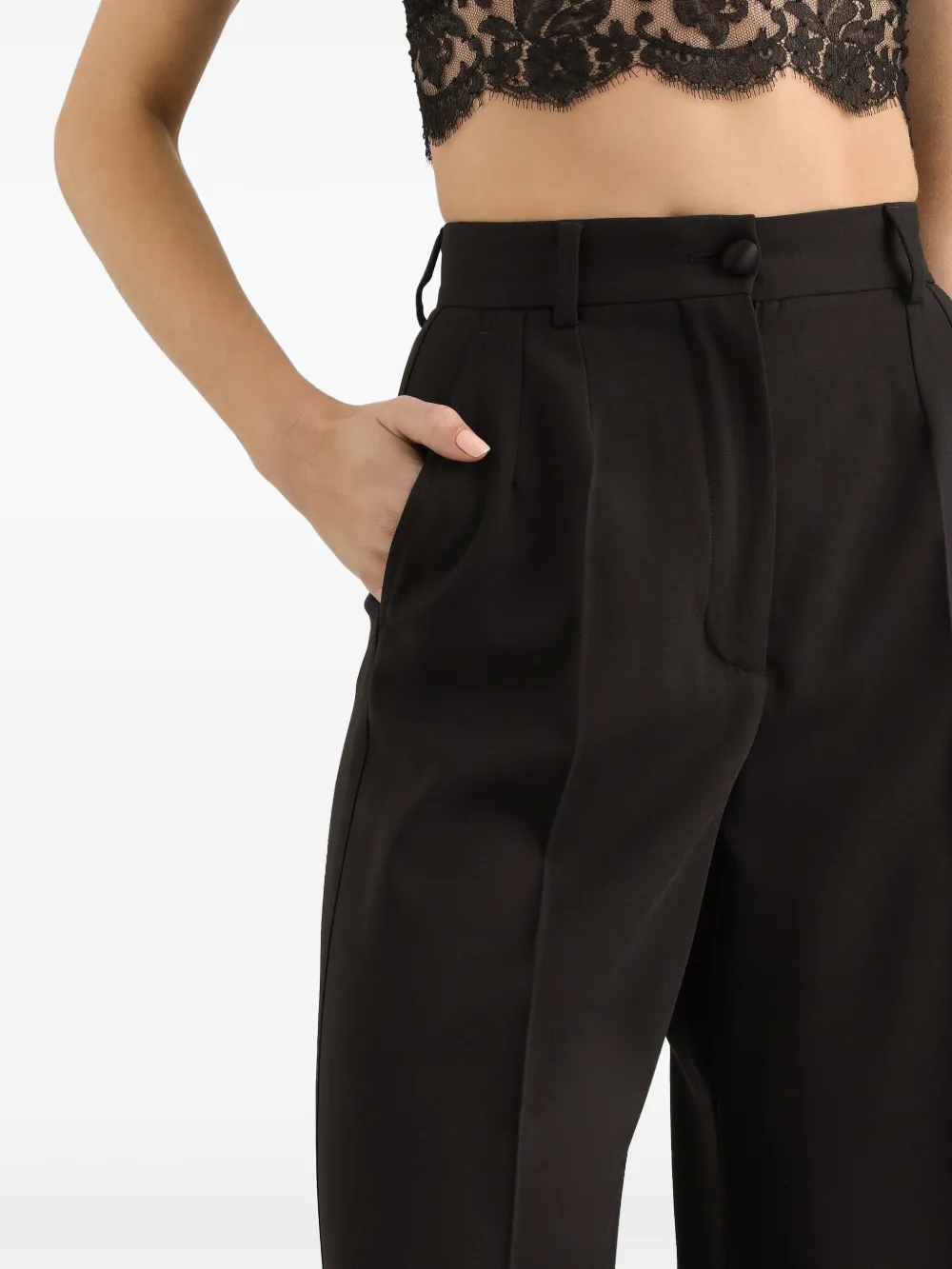 Dolce & Gabbana Pantalon met wijde pijpen Zwart