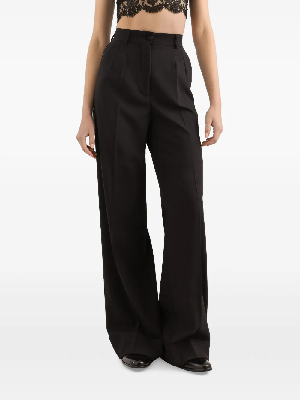 Dolce & Gabbana Pantalon met wijde pijpen Zwart